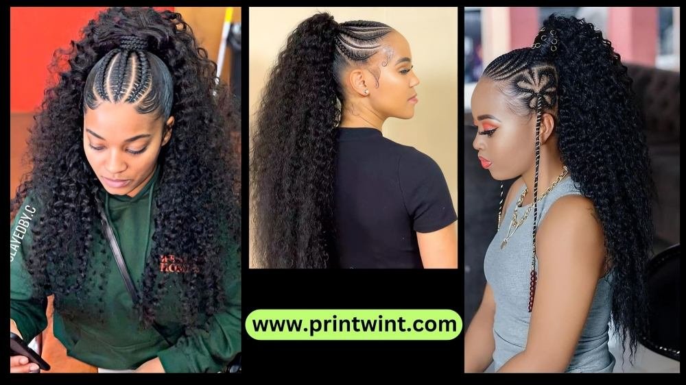 Curly Ponytail with Braids