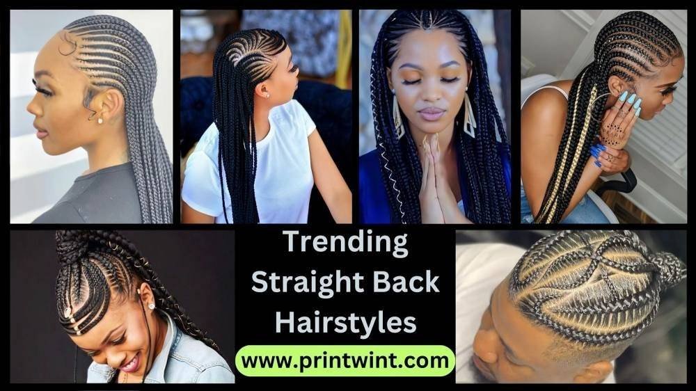 trending straight back hairstyles